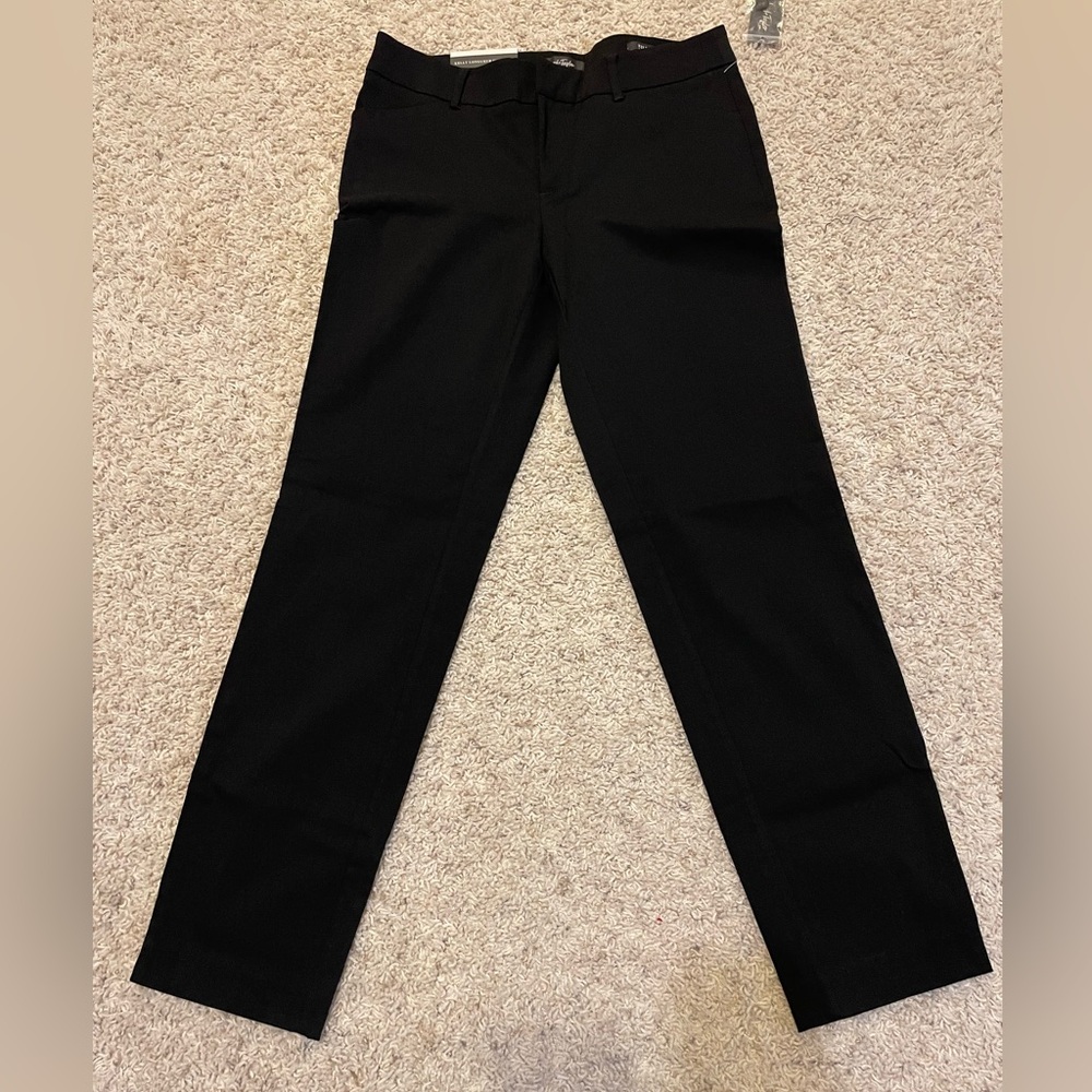 LORD AND TAYLOR KELLY LONGUEUR CHEVILLE BLACK PANTS SIZE 2